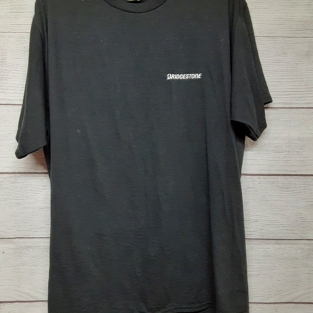 Port & Company Gray Short Sleeve Tee 2X Embroidered with Bridgestone on Front